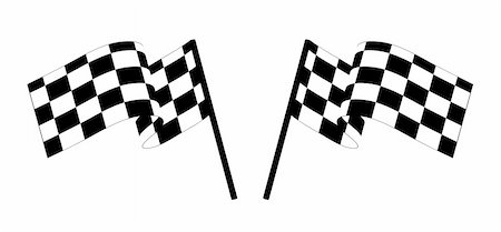 Black and white checked racing flag. Vector illustration. Stock Photo - Budget Royalty-Free & Subscription, Code: 400-04982153