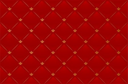Vector illustration of red leather background with golden pattern Stock Photo - Budget Royalty-Free & Subscription, Code: 400-04982193