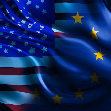 simsearch:400-04497095,k - a mix of the flags of europe and america Stockbilder - Microstock & Abonnement, Bildnummer: 400-04982631