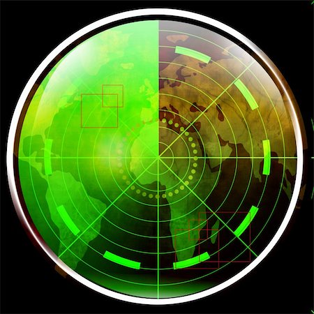 radar - Green radar screen Foto de stock - Super Valor sin royalties y Suscripción, Código: 400-04982725
