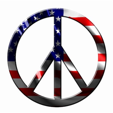 simsearch:400-07558325,k - peace symbol with integrated american flag Photographie de stock - Aubaine LD & Abonnement, Code: 400-04982722