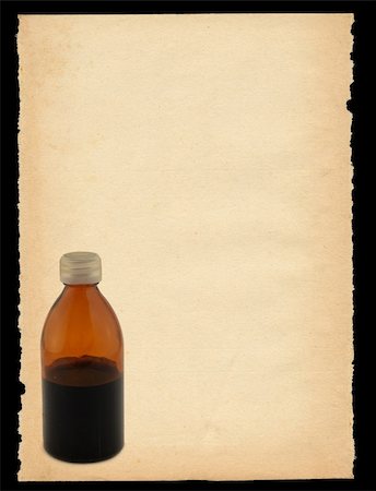simsearch:400-04165213,k - torn out old sheet of paper with bottle motif isolated on black - XXL size Stock Photo - Budget Royalty-Free & Subscription, Code: 400-04983023
