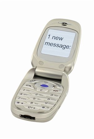 simsearch:400-03992117,k - mobile phone with ONE NEW MESSAGE text #2 Stock Photo - Budget Royalty-Free & Subscription, Code: 400-04983031