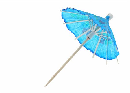 asian cocktail umbrella - pure white background Stock Photo - Budget Royalty-Free & Subscription, Code: 400-04983153