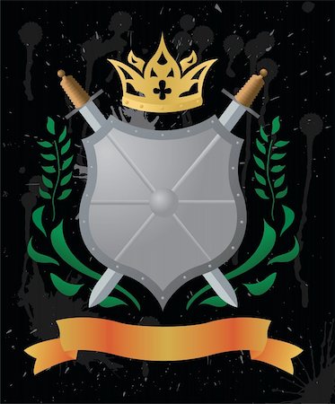 simsearch:640-02948137,k - An heraldic shield. Grunge background . Vector illustration Photographie de stock - Aubaine LD & Abonnement, Code: 400-04983661