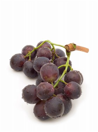 fresh red grape on white background Stock Photo - Budget Royalty-Free & Subscription, Code: 400-04994041