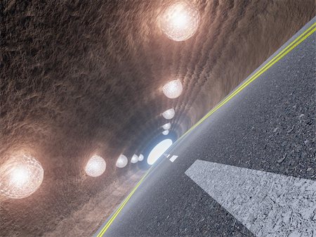 simsearch:400-05159370,k - Tunnel and asphalt road. A way done in mountain Photographie de stock - Aubaine LD & Abonnement, Code: 400-04994538