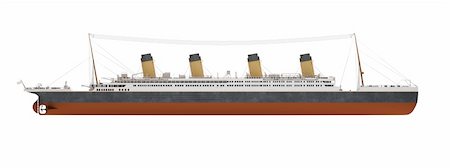 simsearch:400-06067620,k - isolated ship liner over white Stock Photo - Budget Royalty-Free & Subscription, Code: 400-04994645