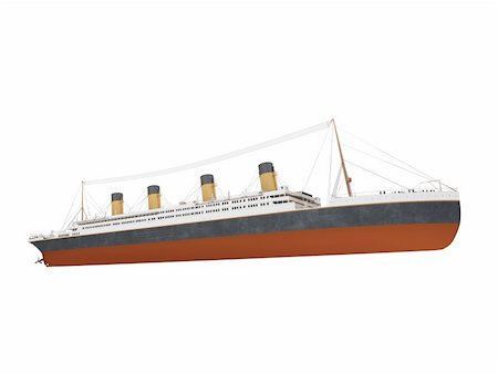 simsearch:400-06067620,k - isolated ship liner over white Stock Photo - Budget Royalty-Free & Subscription, Code: 400-04994643