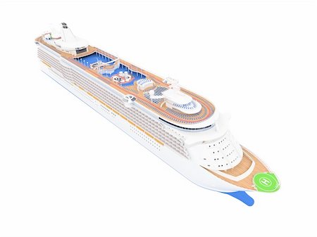 simsearch:400-06067620,k - isolated cruiser over white Stock Photo - Budget Royalty-Free & Subscription, Code: 400-04994653