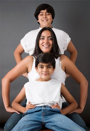 rohitseth (artist) - An Indian mother with her two sons Stock Photo - Budget Royalty-Free & Subscription, Code: 400-04995248