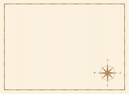 sailing navigation arrow - old blank map with compass rose and border Stock Photo - Budget Royalty-Free & Subscription, Code: 400-04995559