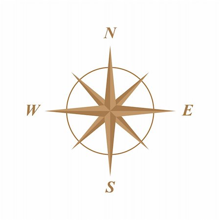 rosa de los vientos - elegant classic compass rose illustration Foto de stock - Super Valor sin royalties y Suscripción, Código: 400-04995561