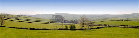 peak district landscape with fields and dry stone walls Photographie de stock - Aubaine LD & Abonnement, Code: 400-04995956