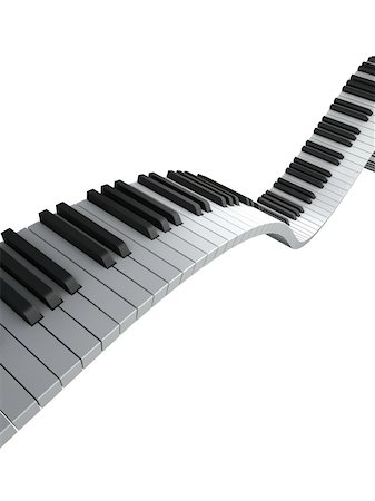 synthesizer - Piano keyboard render Stock Photo - Budget Royalty-Free & Subscription, Code: 400-04996080