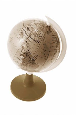 simsearch:400-04774467,k - Desk Globe on White Background Stock Photo - Budget Royalty-Free & Subscription, Code: 400-04996175