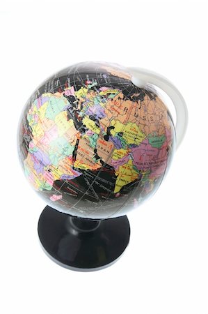 simsearch:400-04774467,k - Desk Globe on White Background Fotografie stock - Microstock e Abbonamento, Codice: 400-04996171