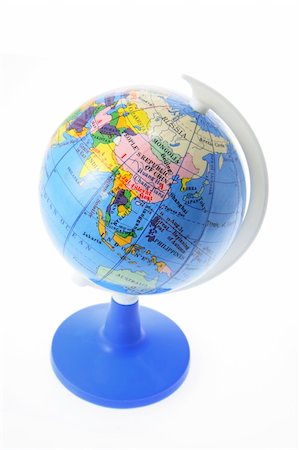 simsearch:400-04774467,k - Desk Globe on White Background Stock Photo - Budget Royalty-Free & Subscription, Code: 400-04996172