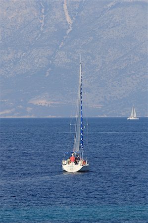 Sailing in Greece around Lefkas island Stock Photo - Budget Royalty-Free & Subscription, Code: 400-04996225