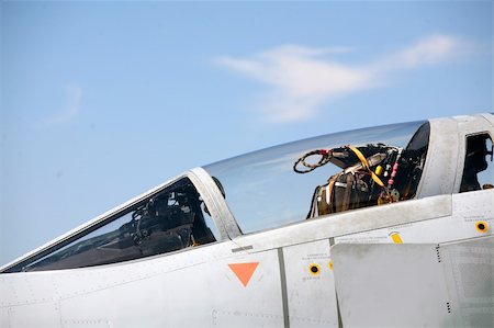 simsearch:400-04288052,k - Cockpit of an unmarked military jet Stock Photo - Budget Royalty-Free & Subscription, Code: 400-04996558