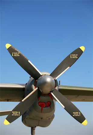 picture of the sky with air force plane - Airplane propeller from a military transport plane Stock Photo - Budget Royalty-Free & Subscription, Code: 400-04996550