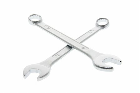 simsearch:400-04996705,k - A Pair of Spanners on White Background Photographie de stock - Aubaine LD & Abonnement, Code: 400-04996660