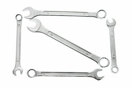 simsearch:400-04996705,k - Spanners Isolated on White Background Photographie de stock - Aubaine LD & Abonnement, Code: 400-04996693