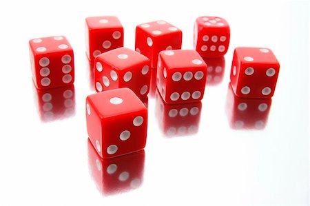 simsearch:400-07775500,k - Dice on Isolated White Background Stock Photo - Budget Royalty-Free & Subscription, Code: 400-04997096