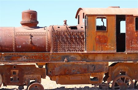 steam factory metal - fine image of old rusty train Stock Photo - Budget Royalty-Free & Subscription, Code: 400-04997440