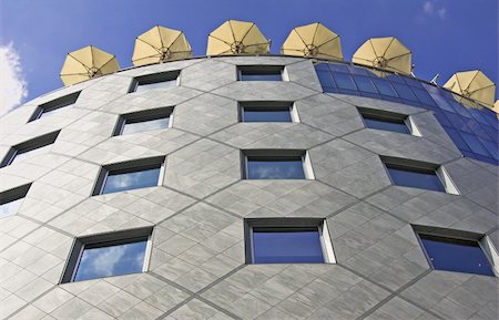 The cafe on a roof of Haas Haus, famous building on Stephansplatz in Vienna. Stock Photo - Budget Royalty-Free & Subscription, Code: 400-04997471