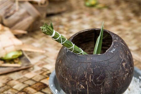 simsearch:400-04995783,k - Preparing offerings for a temple ceremony in Bali Stock Photo - Budget Royalty-Free & Subscription, Code: 400-04997580