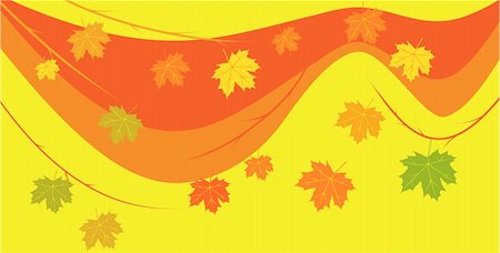fall floral backgrounds - autumn vector background leaves and branches Stock Photo - Budget Royalty-Free & Subscription, Code: 400-04997629