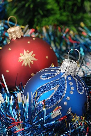 simsearch:400-07123692,k - Christmas background. New Year's toys and ornaments bright and glow Stock Photo - Budget Royalty-Free & Subscription, Code: 400-04997808