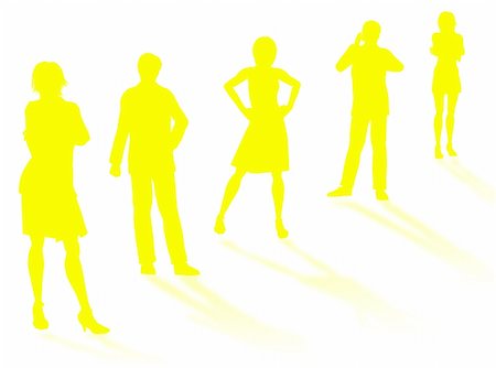 simsearch:400-04017214,k - Business people silhouettes in different poses and attitudes Stockbilder - Microstock & Abonnement, Bildnummer: 400-04997852