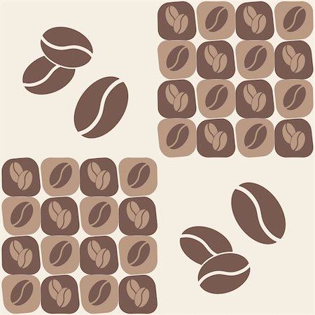 vector illustrations - coffee bean seamless pattern Stock Photo - Budget Royalty-Free & Subscription, Code: 400-04997955