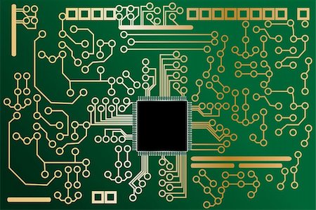 Vector - High tech mother board with chip components background. Concept: Technology. Stock Photo - Budget Royalty-Free & Subscription, Code: 400-04998321