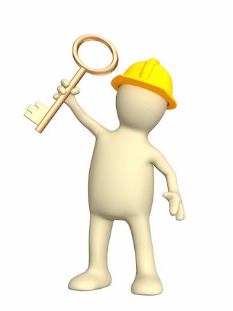 simsearch:400-04285690,k - Builder, holding in hand a gold key Stock Photo - Budget Royalty-Free & Subscription, Code: 400-04998584