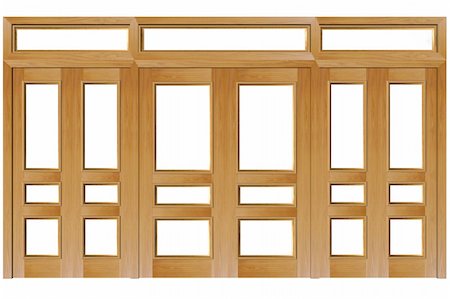 Close doors isolated on white (clipping path). 3D rendered Illustration. Stock Photo - Budget Royalty-Free & Subscription, Code: 400-04998864