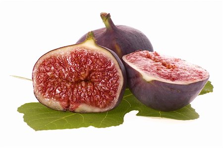 simsearch:400-04665350,k - fresh figs. fruits and leaf isolated on the white background Stockbilder - Microstock & Abonnement, Bildnummer: 400-04998896