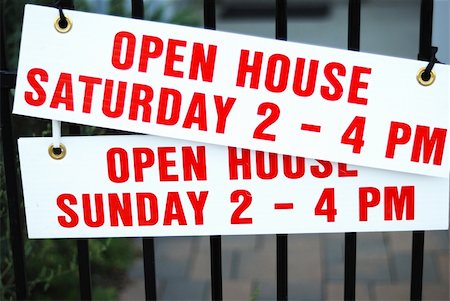 A picture of open house sign - real estate theme Foto de stock - Super Valor sin royalties y Suscripción, Código: 400-04999172