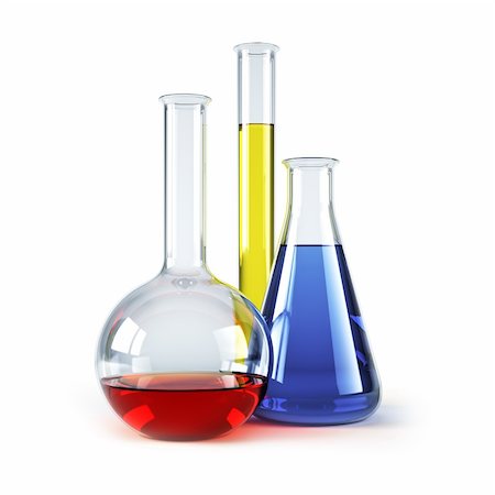 simsearch:400-04478049,k - chemical flasks with reagents isolated 3d rendering Stock Photo - Budget Royalty-Free & Subscription, Code: 400-04999561