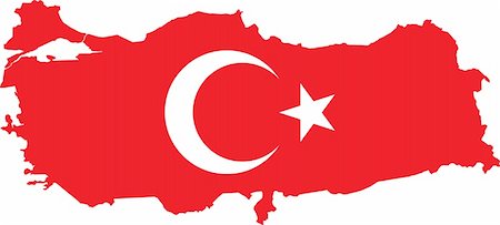 simsearch:400-05381430,k - Vector Turkish map with flag. Stock Photo - Budget Royalty-Free & Subscription, Code: 400-04999624