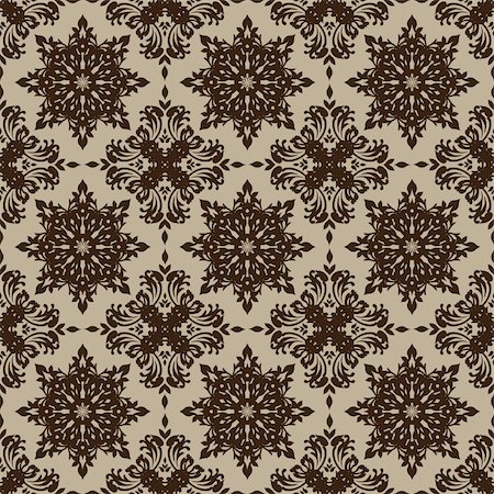 simsearch:400-04856402,k - beige illustrated seamless repeating wallpaper design Stock Photo - Budget Royalty-Free & Subscription, Code: 400-04990256