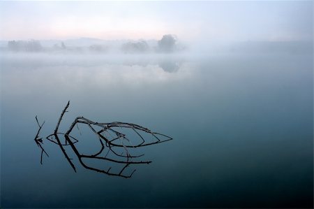 sherman (artist) - Shot of the misty morning by the lake Photographie de stock - Aubaine LD & Abonnement, Code: 400-04990288