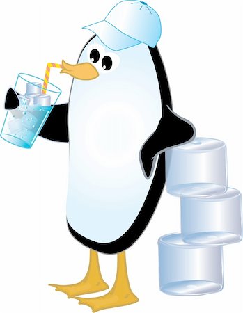 simsearch:400-04662476,k - pinguin drinking cold drink Stock Photo - Budget Royalty-Free & Subscription, Code: 400-04990293