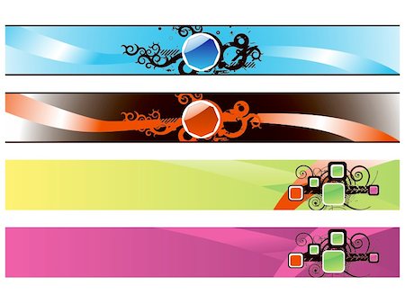 simsearch:400-04160269,k - web 2.0 glossy banners set with swirl elements, vector wallpaper Stock Photo - Budget Royalty-Free & Subscription, Code: 400-04990659