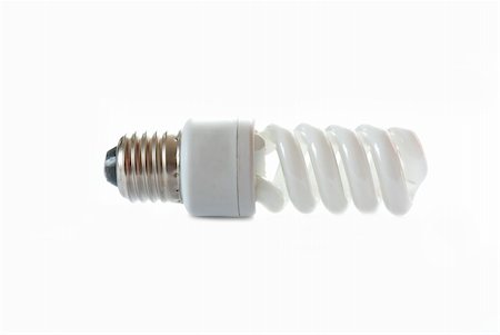 simsearch:400-04750349,k - Fluorescent light bulb isolated on a white background. Stock Photo - Budget Royalty-Free & Subscription, Code: 400-04991090