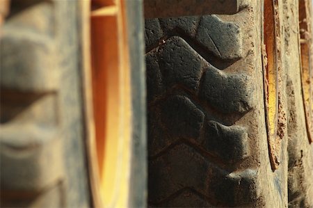 Close up shot of rugged rubber tires. Stock Photo - Budget Royalty-Free & Subscription, Code: 400-04991466
