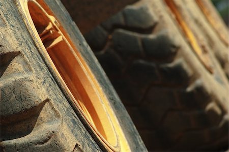 Close up shot of rugged rubber tires. Stock Photo - Budget Royalty-Free & Subscription, Code: 400-04991467