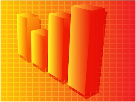 simsearch:400-05144872,k - Three-d barchart financial diagram illustration over square grid Stock Photo - Budget Royalty-Free & Subscription, Code: 400-04991887